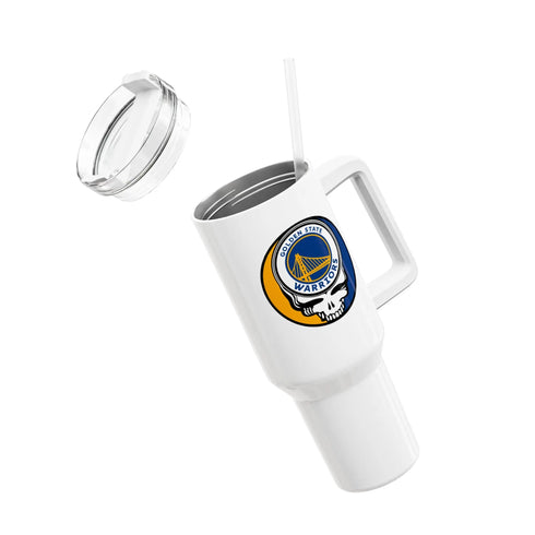 Grateful Dead - Golden State Warriors Stealie "Fat Man" Tumbler, Double Insulated 40oz Travel Mug - StealieShop