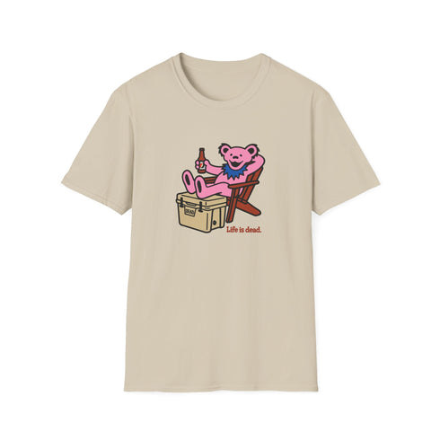 Chillin' Bear - Pink - Life is dead. Grateful Dead T-Shirt