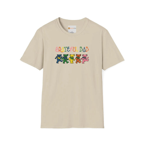 Grateful Dead - Grateful Dad Colors Dancing Bears Grateful Dead T-Shirt - StealieShop