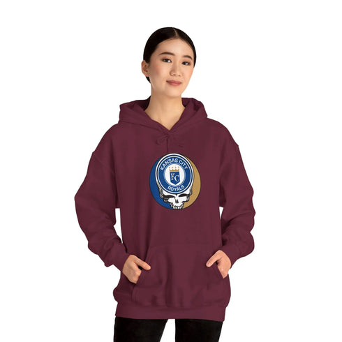 Kansas City Royals Grateful Dead Unisex Heavy Blend Hoodie - Hooded Sweatshirt - StealieShop