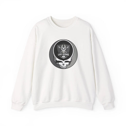 Grateful Dead - Las Vegas Raiders Grateful Dead Stealie Crewneck Sweatshirt - NFL - StealieShop
