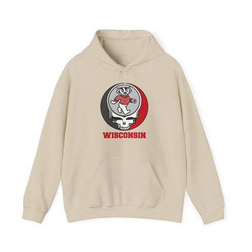 Grateful Dead - Dancing Badger Grateful Dead Unisex Heavy Blend Hoodie - Hooded Sweatshirt - Wisconsin - StealieShop
