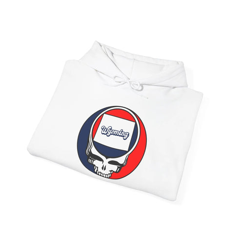 Wyoming Map Stealie Unisex Heavy Blend Hoodie
