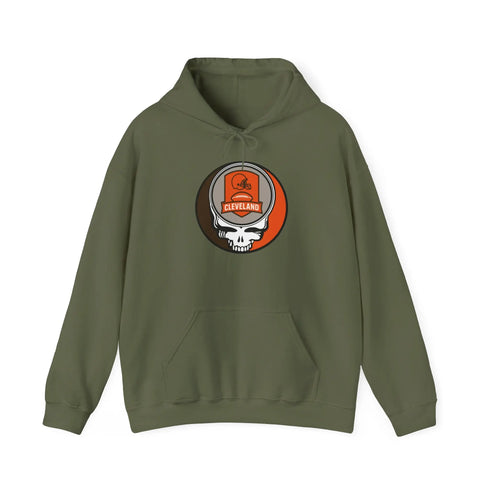 Grateful Dead - Cleveland Browns Stealie Grateful Dead Hooded Sweatshirt - NFL - StealieShop