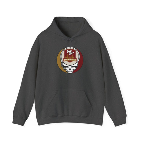 Grateful Dead - San Francisco 49ers Stealie Grateful Dead Hooded Sweatshirt - NFL - StealieShop