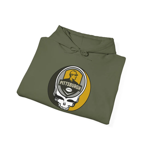 Grateful Dead - Pittsburgh Steelers Stealie Grateful Dead Hooded Sweatshirt - NFL - StealieShop