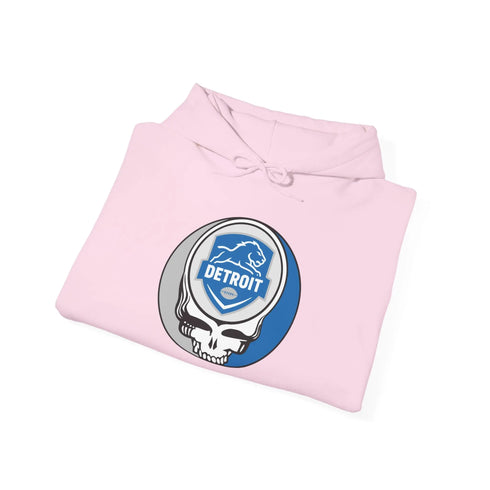 Grateful Dead - Detroit Lions Stealie Grateful Dead Hooded Sweatshirt - NFL - StealieShop