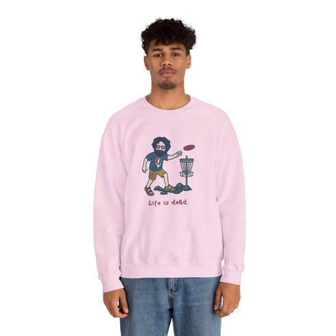 Grateful Dead - Disc Golfin' Jerry | Life is dead. Crewneck Sweatshirt - StealieShop
