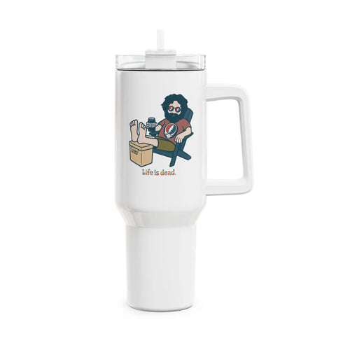 Grateful Dead - Stay Cool Jerry - Life is dead. "Fat Man" Tumbler, Double Insulated 40oz Travel Mug - StealieShop