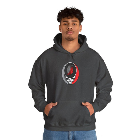 Portland Trailblazers Grateful Dead Steal Your Face Unisex Hoodie - NBA - StealieShop