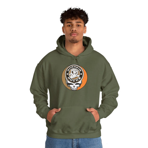 Anaheim Ducks Grateful Dead Unisex Heavy Blend Hoodie - Hooded Sweatshirt - StealieShop