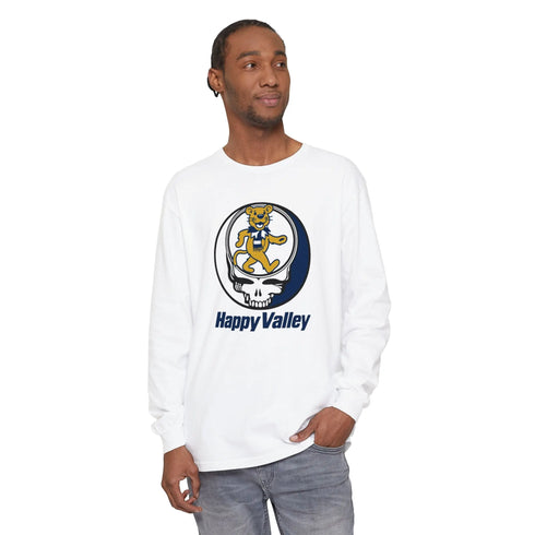 Grateful Dead - Happy Valley Dancing Lion Stealie Garment-Dyed Long Sleeve T-Shirt - StealieShop