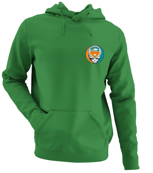 Miami Football - Premium Grateful Dead Left Chest Hoodie - Irish Green - 6