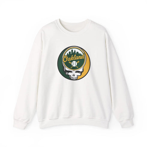 Grateful Dead - Oakland A's Stealie Grateful Dead Crewneck Sweatshirt - MLB - StealieShop