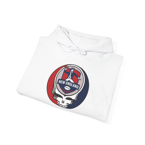 Grateful Dead - New England Patriots Grateful Dead Hooded Sweatshirt - NFL - StealieShop