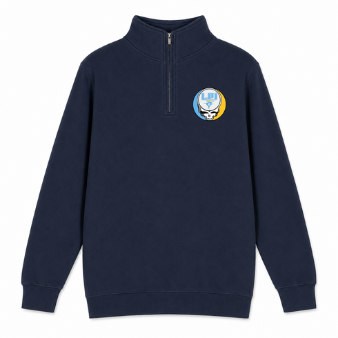 LIU Nursing - Premium Grateful Dead Quarter-Zip Pullover - Navy - 3