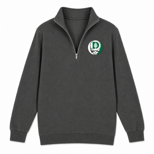 Dartmouth Tree - Premium Grateful Dead Quarter-Zip Pullover - Charcoal - 6