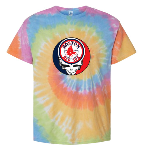 Boston Red Sox Stealie Tie-Dye Grateful Dead T-Shirt