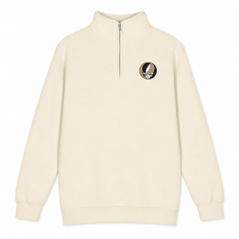 Purdue University - Premium Grateful Dead Quarter-Zip Pullover - Sand - 1
