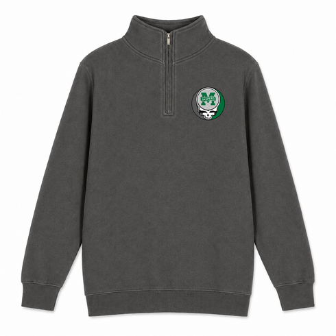 Manhattan - Premium Grateful Dead Quarter-Zip Pullover - Charcoal - 5