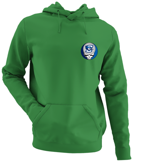Creighton - Premium Grateful Dead Left Chest Hoodie - Irish Green - 6