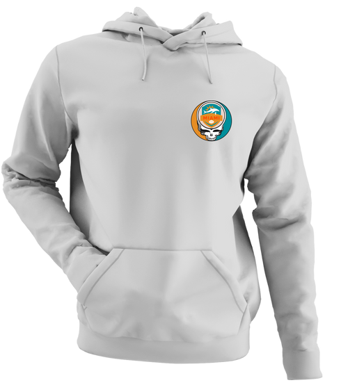 Miami Football - Premium Grateful Dead Left Chest Hoodie - Sport Grey - 9