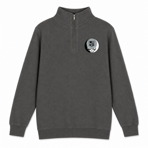 Los Angeles Kings - Premium Grateful Dead Quarter-Zip Pullover - Charcoal - 5