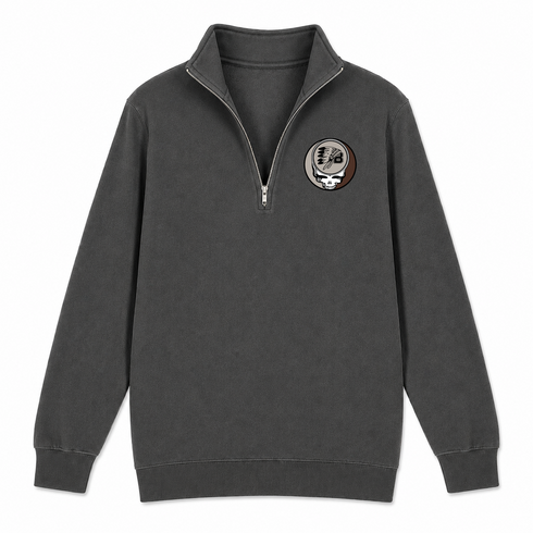 St Bonaventure Throwback - Premium Grateful Dead Quarter-Zip Pullover - Charcoal - 6