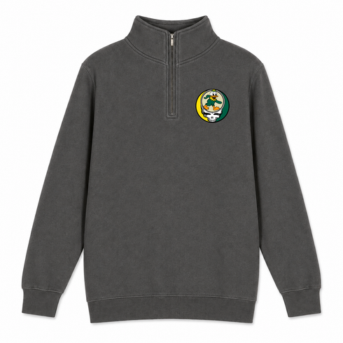 University of Oregon - Premium Grateful Dead Quarter-Zip Pullover - Charcoal - 5