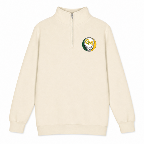 George Mason University - Premium Grateful Dead Quarter-Zip Pullover - Sand - 1