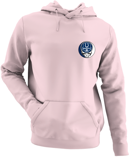 Indianapolis Football - Premium Grateful Dead Left Chest Hoodie - Light Pink - 4