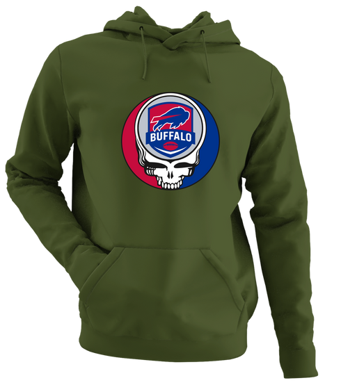 Buffalo Football - Premium Grateful Dead Hoodie - Military Green - 7