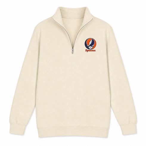 Syracuse University - Premium Grateful Dead Quarter-Zip Pullover - Sand - 2