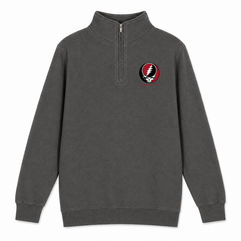 Carnegie Melon University - Premium Grateful Dead Quarter-Zip Pullover - Charcoal - 5
