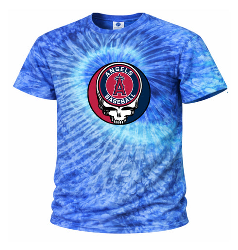 Los Angeles Angels Stealie Tie-Dye Grateful Dead T-Shirt