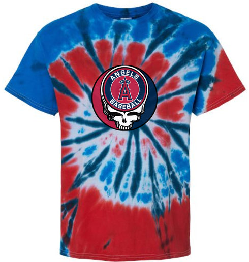 Los Angeles Angels Stealie Tie-Dye Grateful Dead T-Shirt
