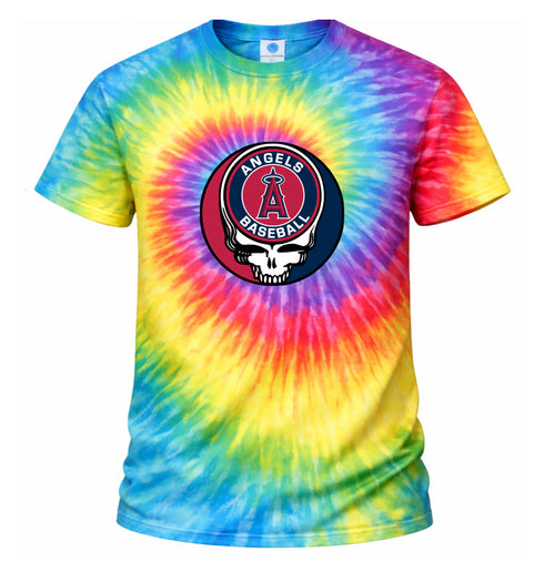 Los Angeles Angels Stealie Tie-Dye Grateful Dead T-Shirt