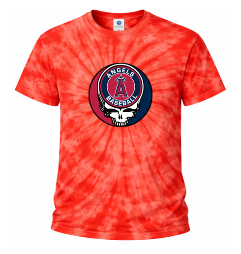 Los Angeles Angels Stealie Tie-Dye Grateful Dead T-Shirt