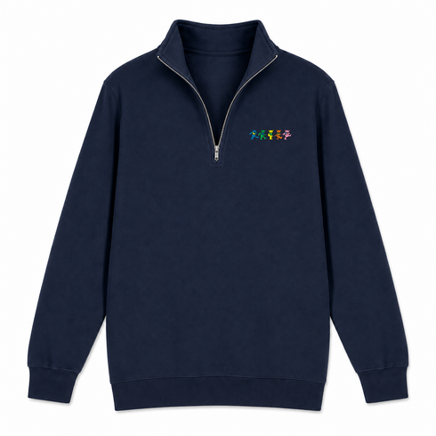 Dancing Bears - Premium Grateful Dead Quarter-Zip Pullover - Navy - 4