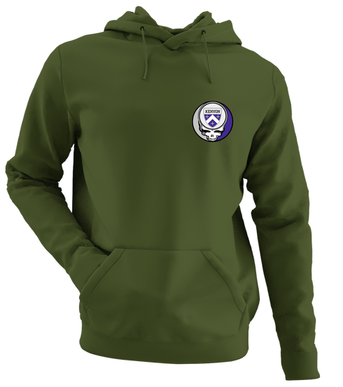 Kenyon - Premium Grateful Dead Left Chest Hoodie - Military Green - 7