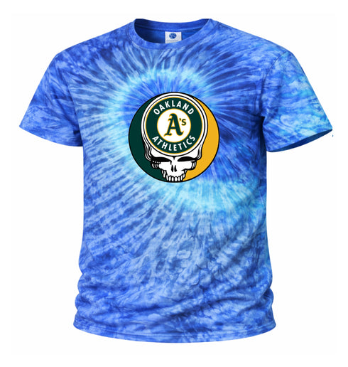 Oakland Athletics Stealie Tie-Dye Grateful Dead T-Shirt