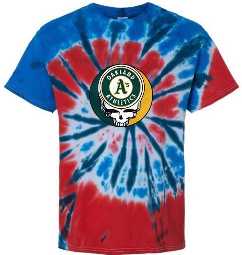 Oakland Athletics Stealie Tie-Dye Grateful Dead T-Shirt
