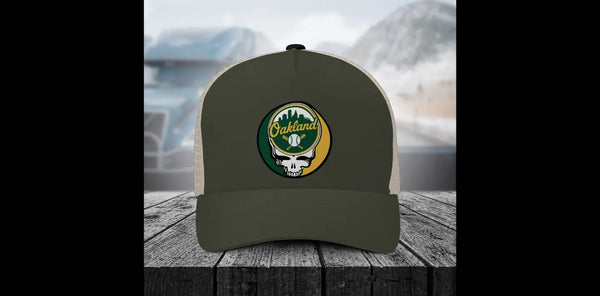 Grateful Dead - Oakland A's Stealie Grateful Dead Trucker Cap - StealieShop
