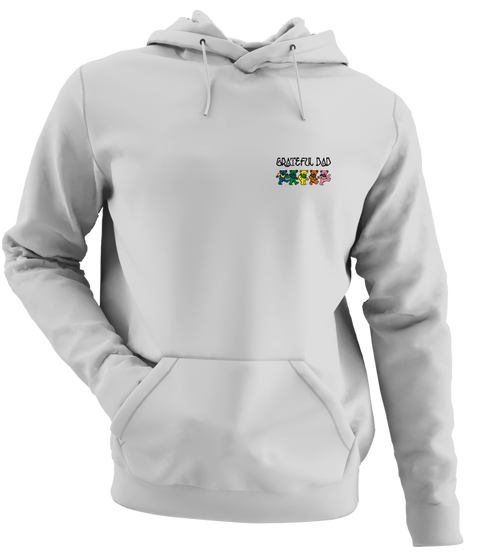 Grateful Dad - Premium Grateful Dead Left Chest Hoodie - Sport Grey