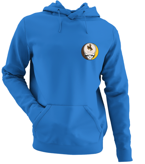 University of Wyoming - Premium Grateful Dead Left Chest Hoodie - Royal