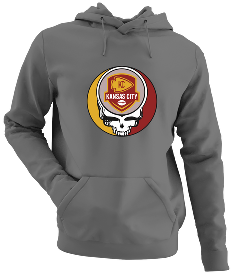 Kansas City Football - Premium Grateful Dead Hoodie - Charcoal - 8