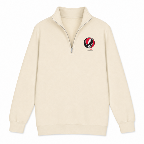 University of Cincinnati - Premium Grateful Dead Quarter-Zip Pullover - Sand - 1