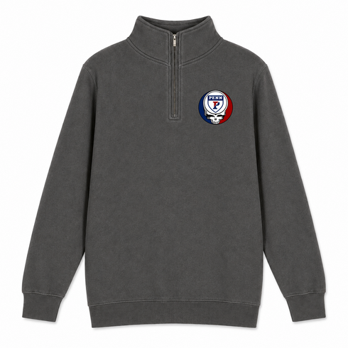 University of Pennsylvania - Premium Grateful Dead Quarter-Zip Pullover - Charcoal - 5