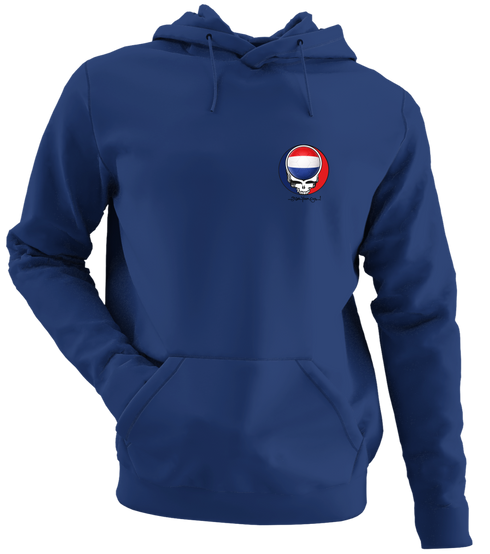 Netherlands FIFA World Cup - Premium Grateful Dead Left Chest Hoodie - Navy - 2