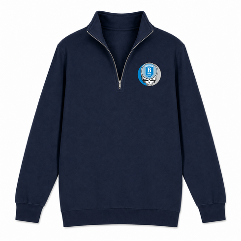 Bentley University - Premium Grateful Dead Quarter-Zip Pullover - Navy - 4